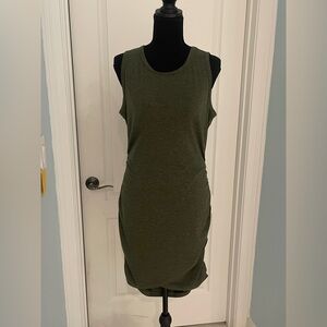 Sleeveless Olive Green Tank Dress